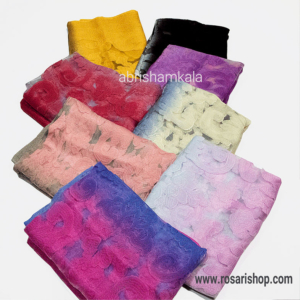 Glass thread silk scarf