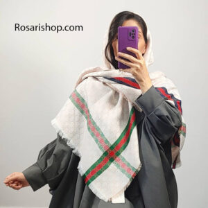 روسری نخ کشمیر لمه‌دار گوچی (کد 28317)