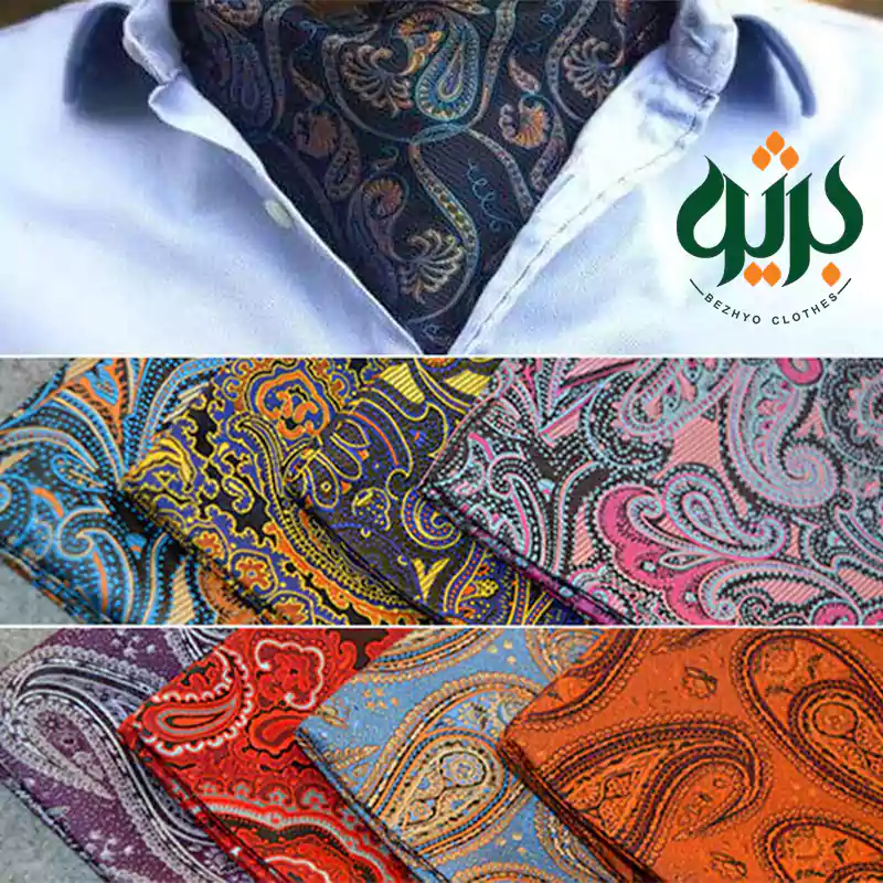 دستمال سر یا می نی اسکارف با طرح بته‌ جقه، ایرانی بپوشید